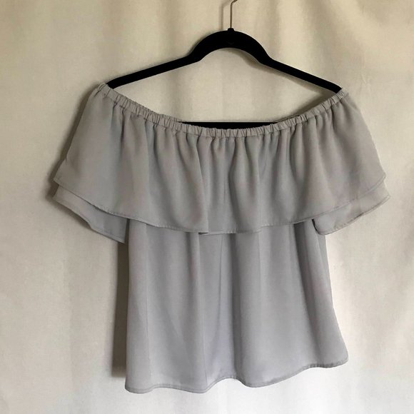 Grey Off-the-shoulder Top - Picture 5 of 5